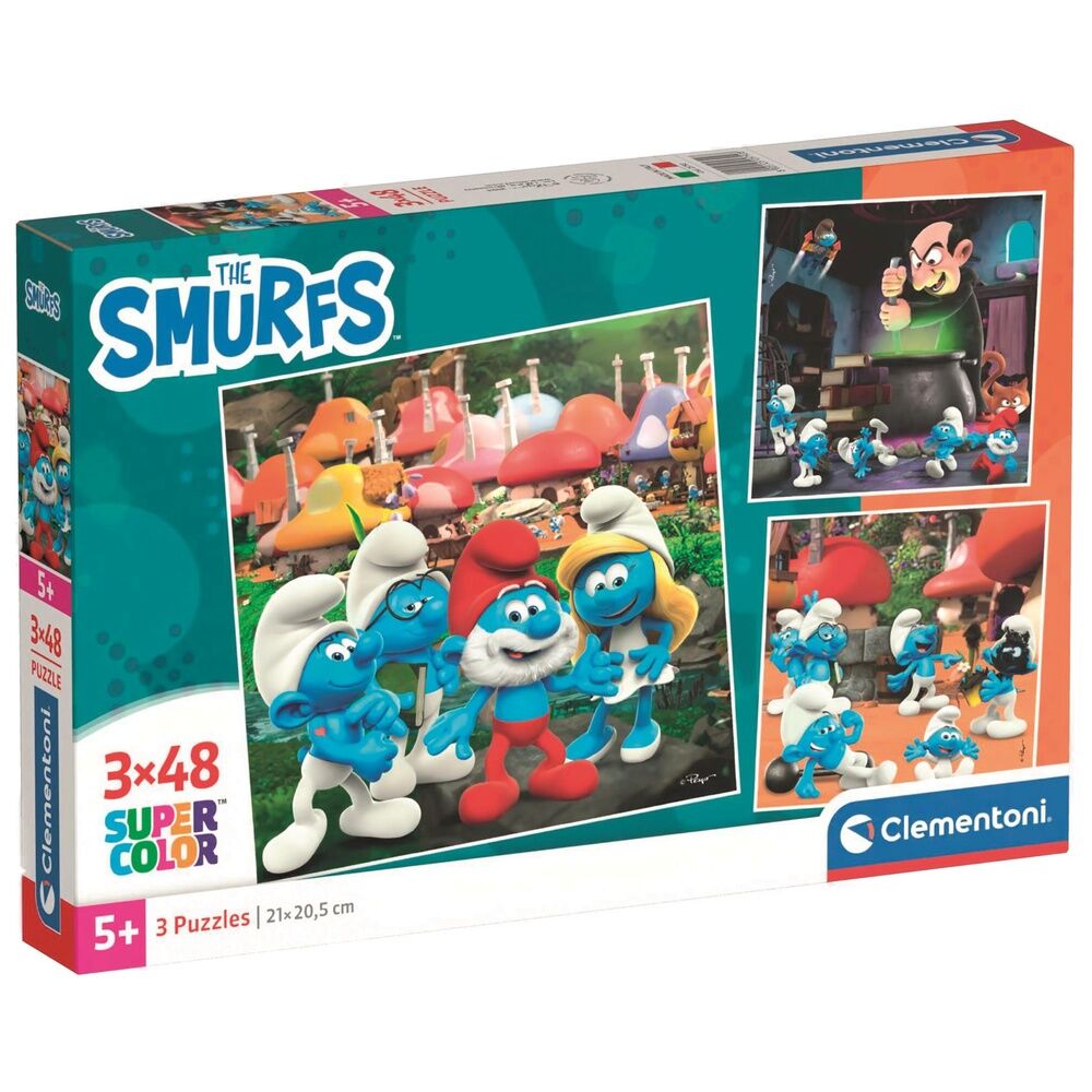 Smurfarna Pussel 3x48 delar