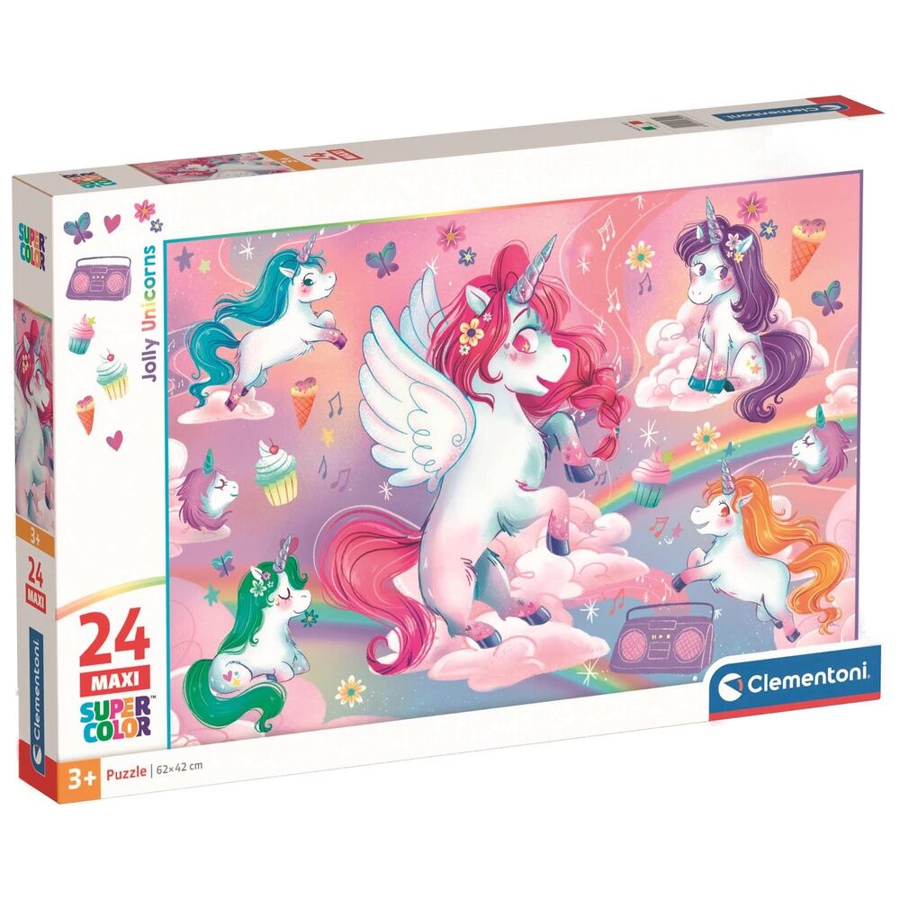 Jolly Unicorns Maxi Puzzle 24 Bitar