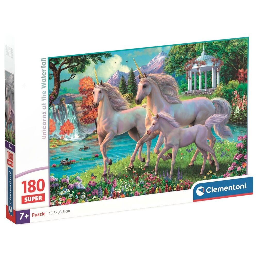 Unicorns at the Waterfall Super Puzzle 180 Pcs