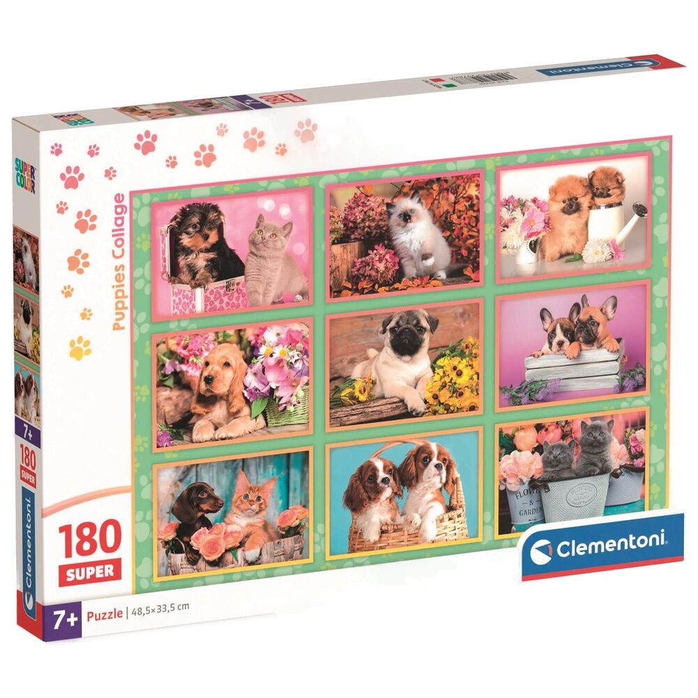 Puppies Collage Super Puzzle 180 Bitar