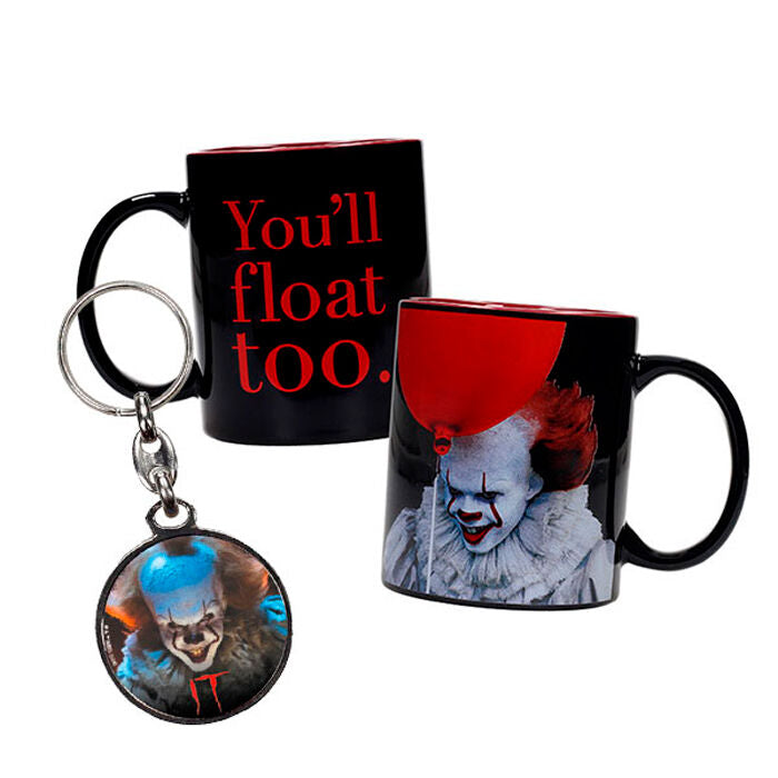 IT Pennywise Mug + Metal Nyckelring – Perfekt för Skräckälskare