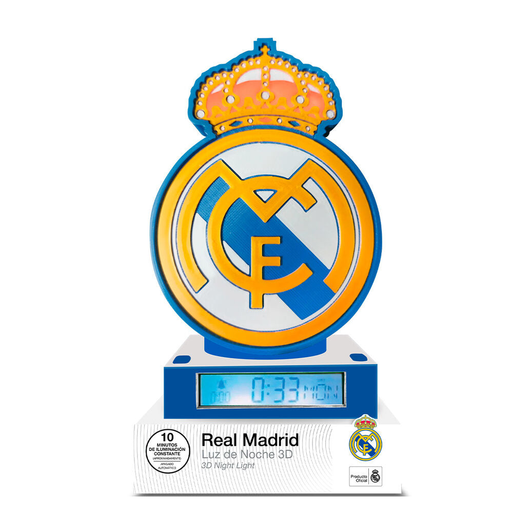 Real Madrid 3D Väckarklocka Lampa