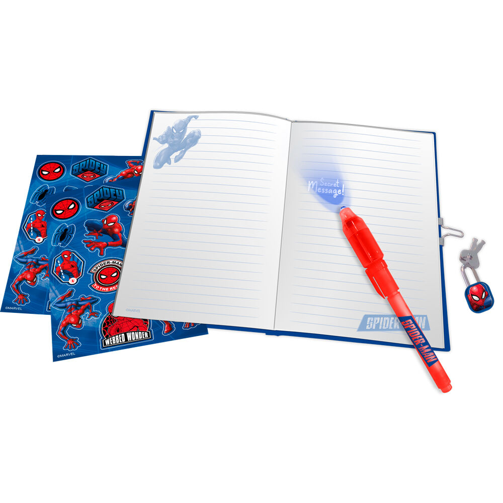 Marvel Spiderman Dagbok + Magisk Penna