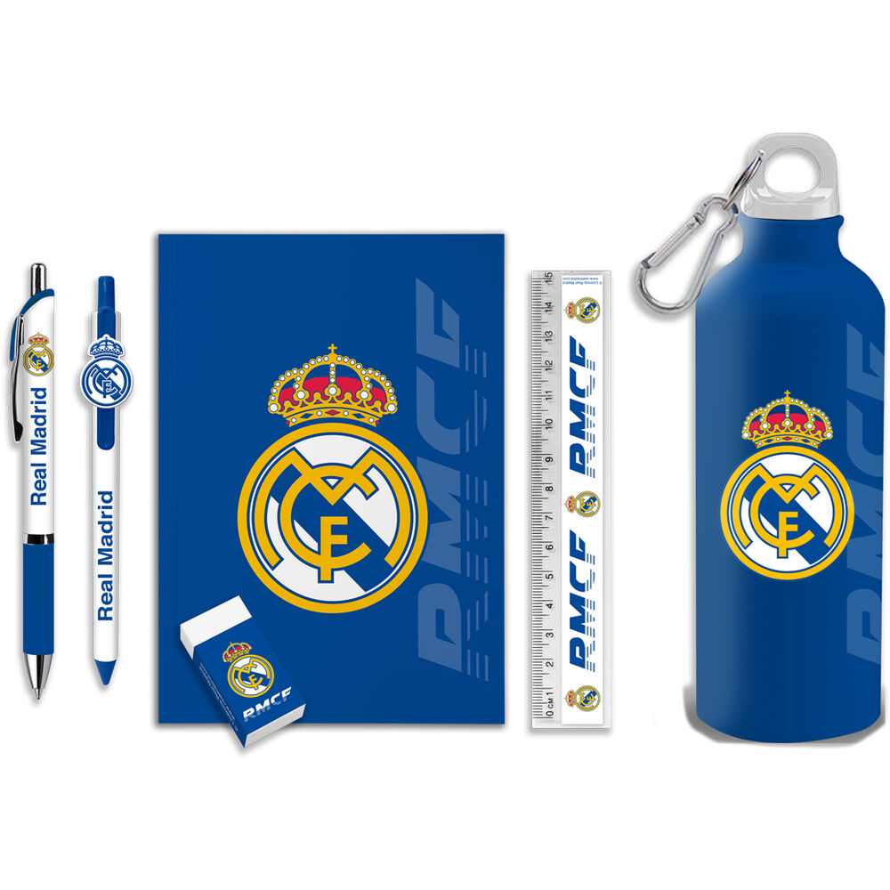 Real Madrid Kontorsmaterial & Flaske Set