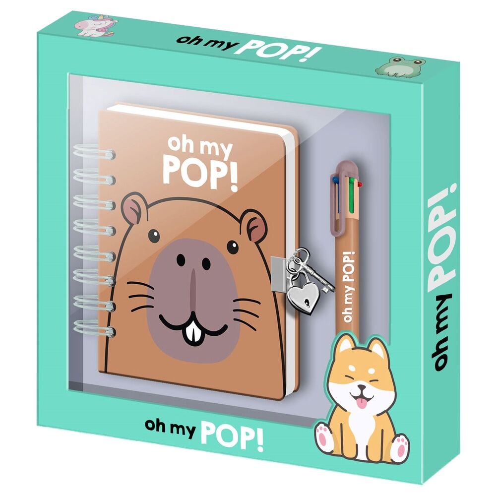 Oh My Pop! Capibara Diary + Pen - A5