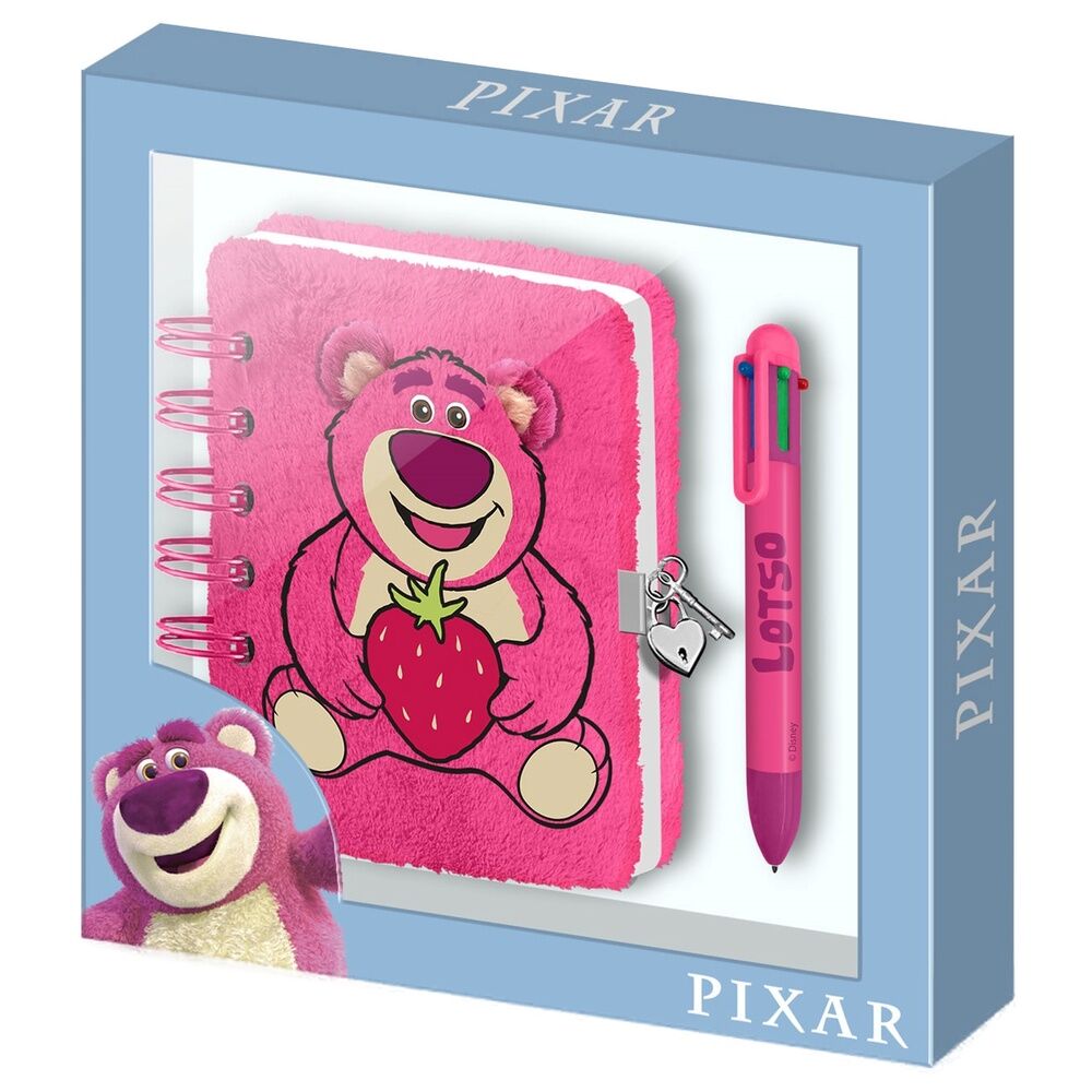 Disney Pixar Toy Story Lotso Strawberry gosedjur med dagbok och penna