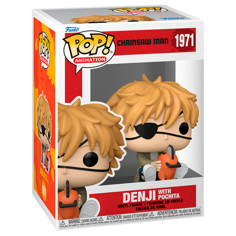 Funko POP Figur Chainsaw Man Denji med Pochita