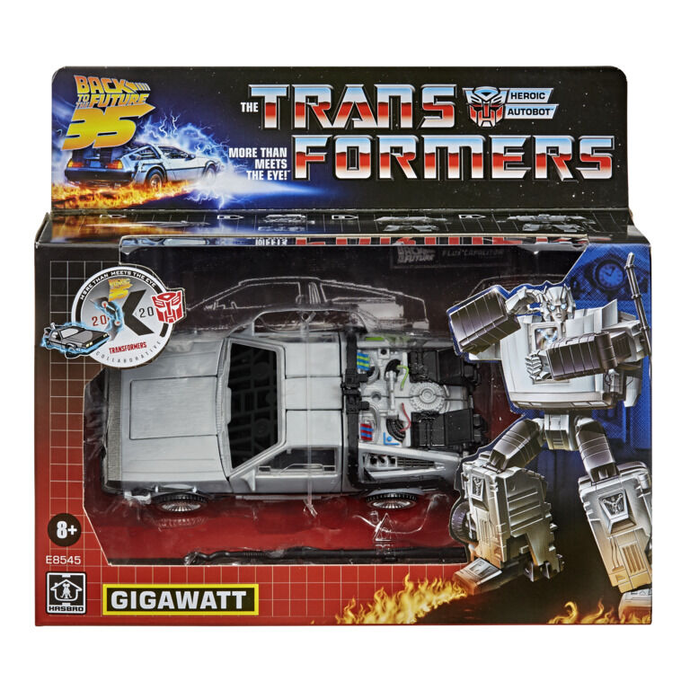Transformers Back to the Future Delorean Gigawatt Figur 14cm