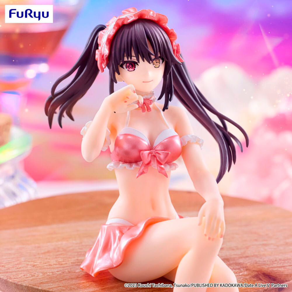 Date A Live V Noodle Stopper Kurumi Tokisaki Baddräkt Pastell Röd Figur 15cm