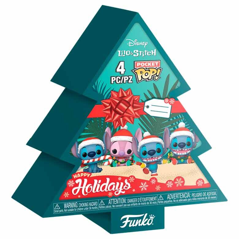 Pocket POP Pack 4 Figurer Disney Stitch Tree Holiday