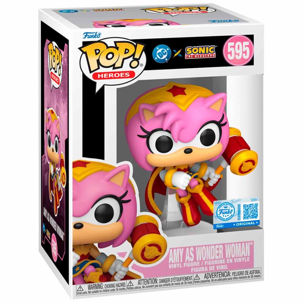 POP-figur Sonic The Hedgehog DC Comics Amy som Wonder Woman - Exklusiv