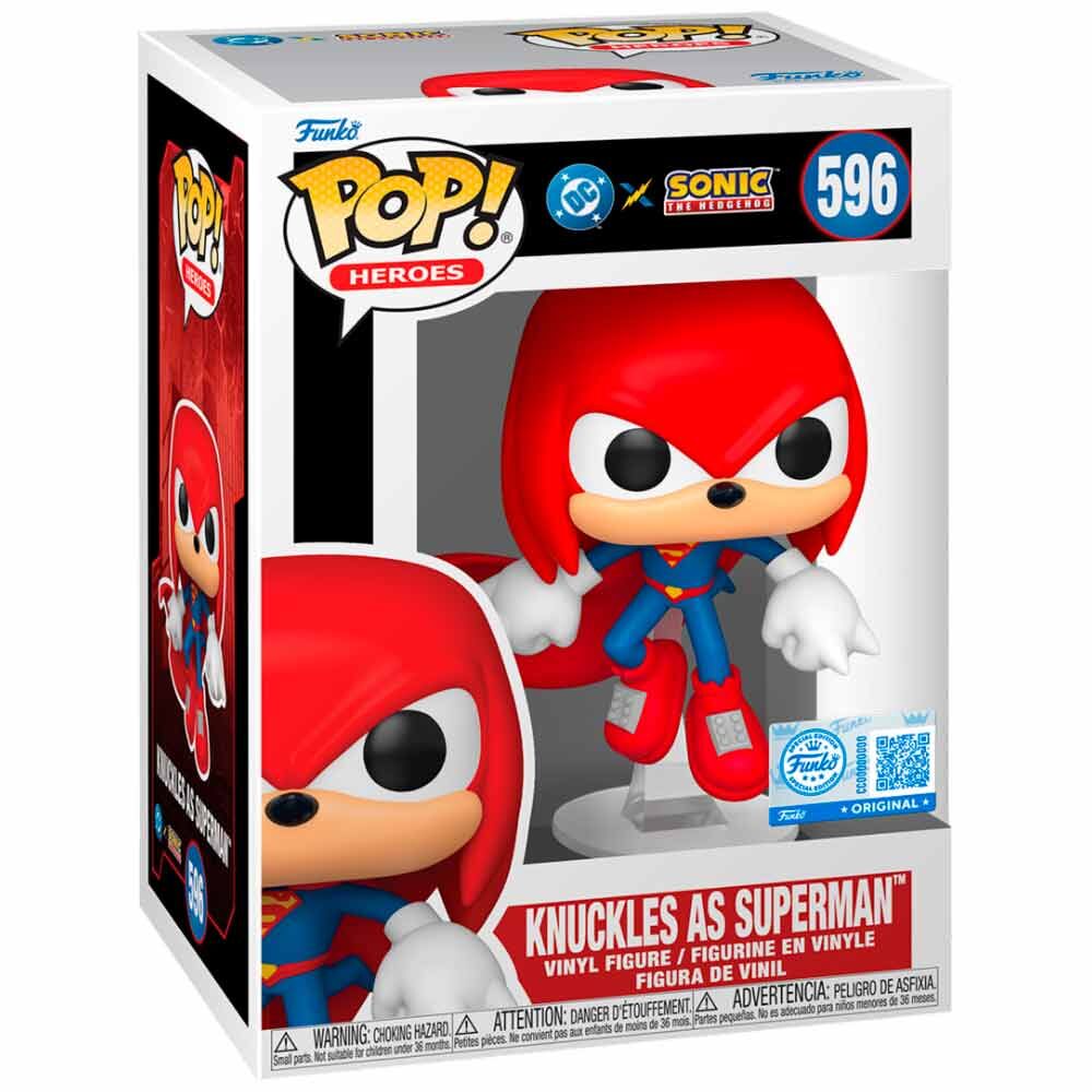 POP Figur Sonic The Hedgehog DC Comics Knuckles Som Superman - Exklusiv