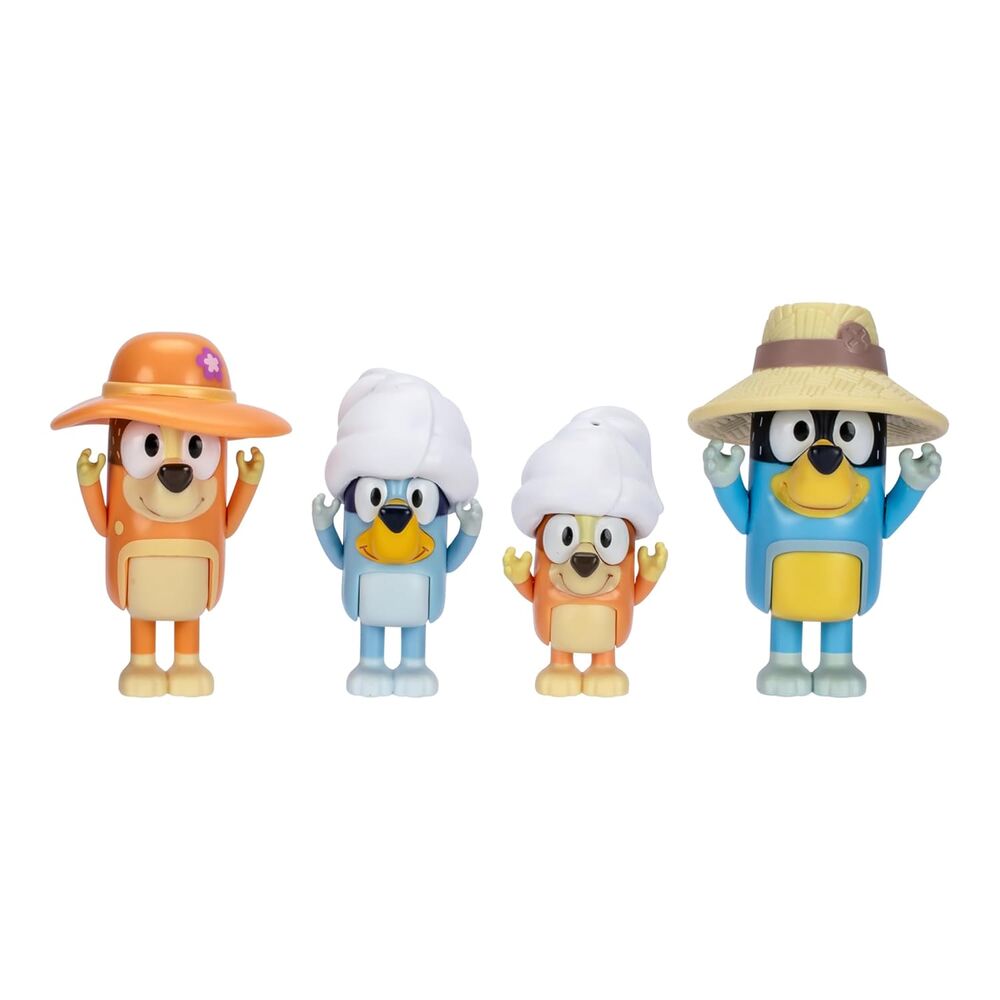 Bluey Familjeresa paket med 4 figurer