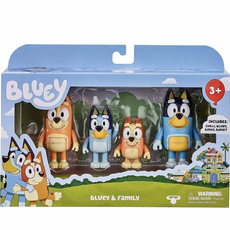 Bluey Familjepaket med 4 Figurer