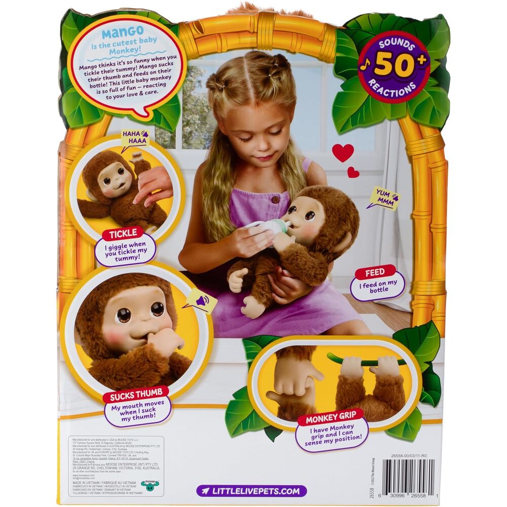 Little Live Pets My Baby Monkey - Interaktiv Söt Apa