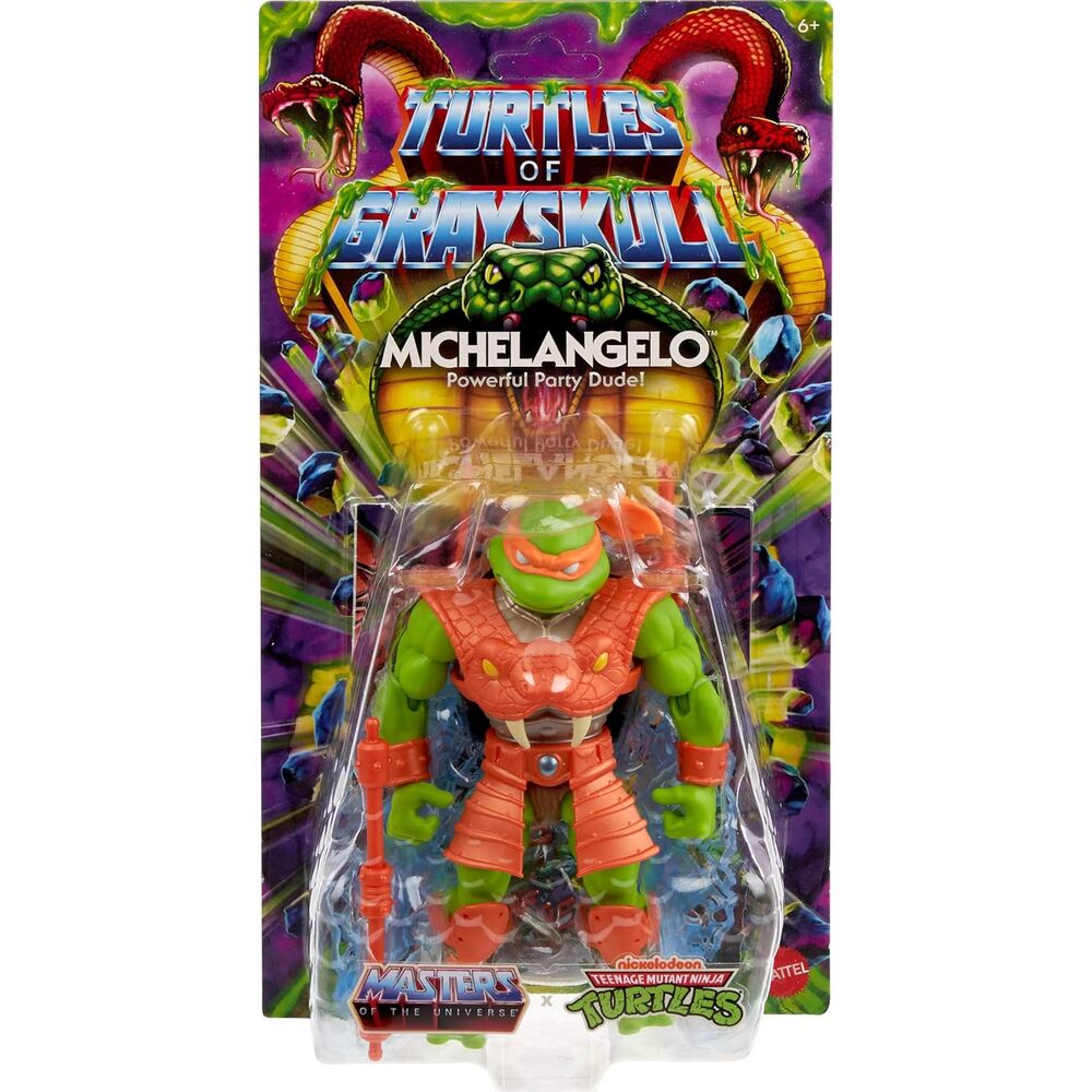 Masters of the Universe Turtles of Grayskull Michelangelo Figur 14cm
