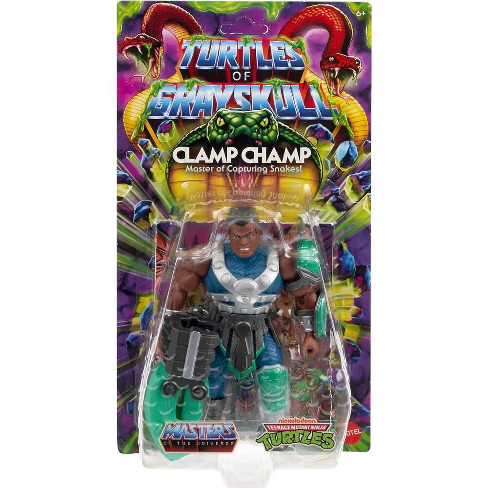 Masters of the Universe Turtles of Grayskull Clamp Champ Figur 14cm