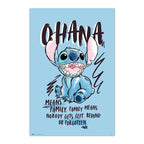 Disney Stitch Ohana Poster - Högglansig Kvalitet