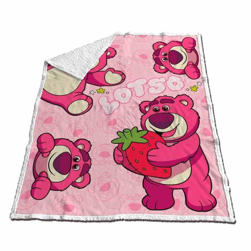 Disney Pixar Toy Story Lotso Coral Sherpa Blanket 130x170cm