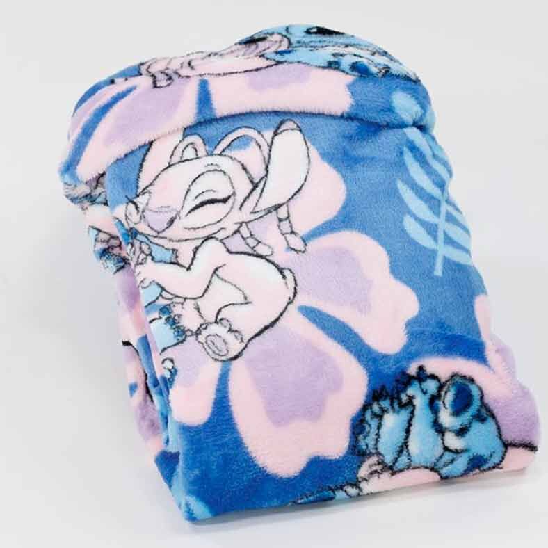 Disney Stitch & Angel Coral Hooded Blanket 120x150cm