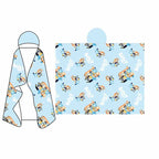 Bluey Coral Hooded Blanket 120x150cm - Mjuk och Mysig