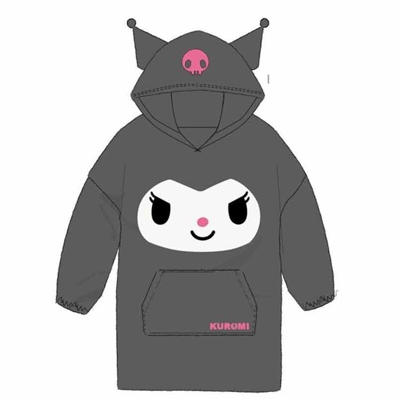 Hello Kitty Kuromi Oversize Sweatshirt Coat Barn Coral