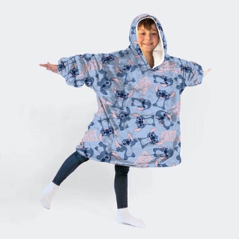 Disney Stitch Oversize Sweatshirt Coat för Barn - Korall