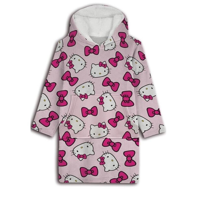 Hello Kitty Oversize Sweatshirt Coat för Barn i Korall