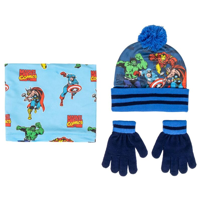 Marvel Avengers Vinterset: Snood, Mössa och Vantar
