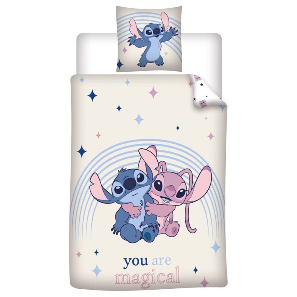 Disney Stitch & Angel Polycotton Duvet Cover 90cm