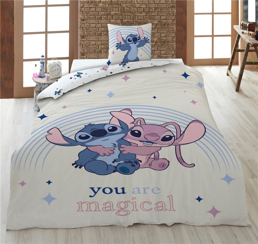 Disney Stitch & Angel Polycotton Duvet Cover 90cm