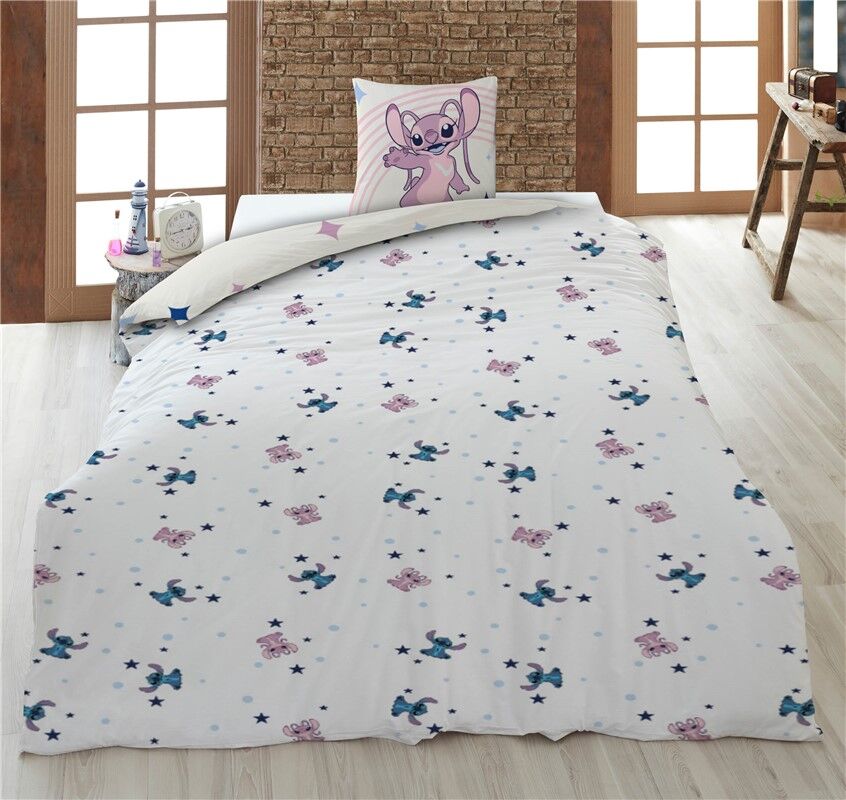 Disney Stitch & Angel Polycotton Duvet Cover 90cm