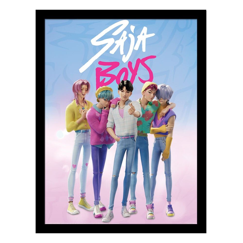 KPop Demon Hunters Saja Boys Inramad Tryck