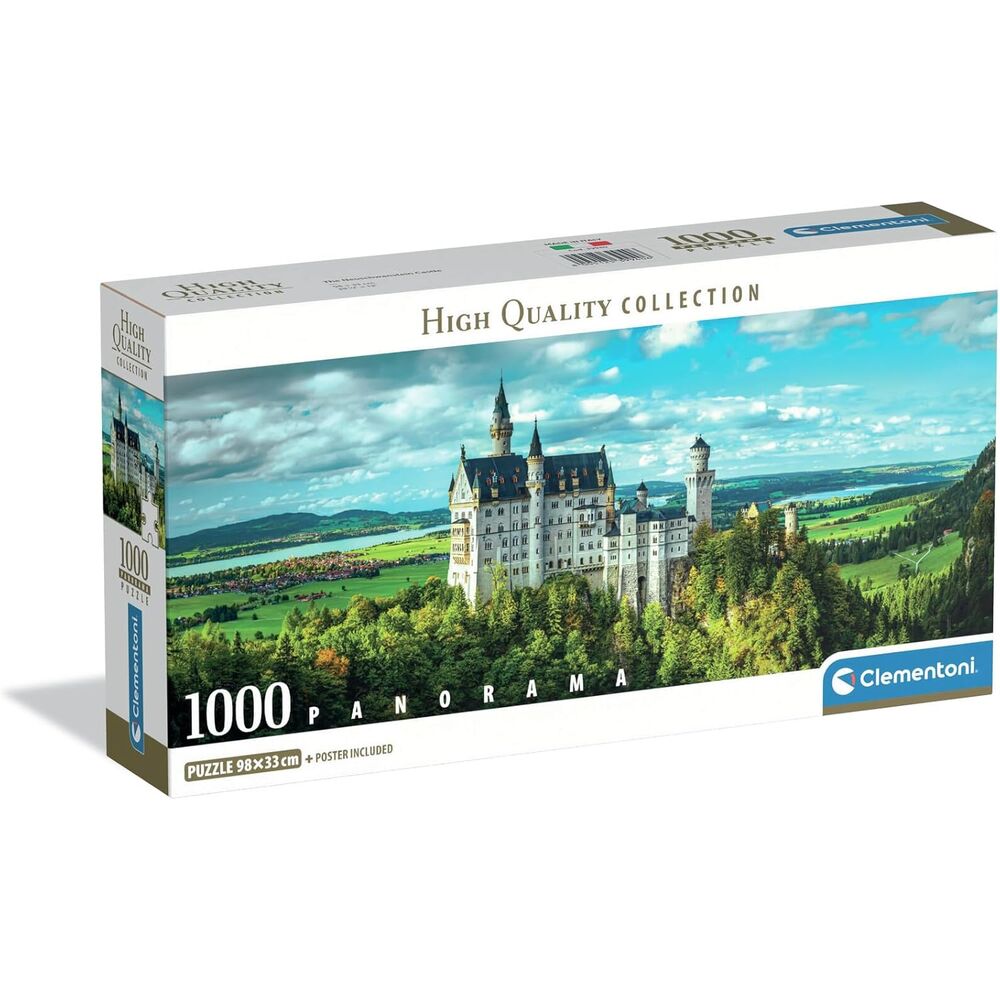 Högkvalitativ Neuschwanstein Panorama pussel 1000 bitar