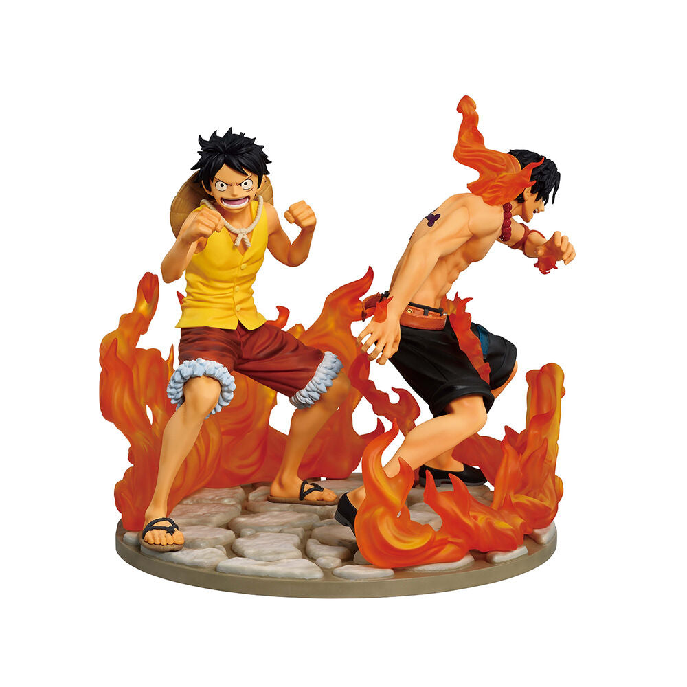 One Piece Dramatic Memories Ace & Luffy Ichibansho Figur 15cm