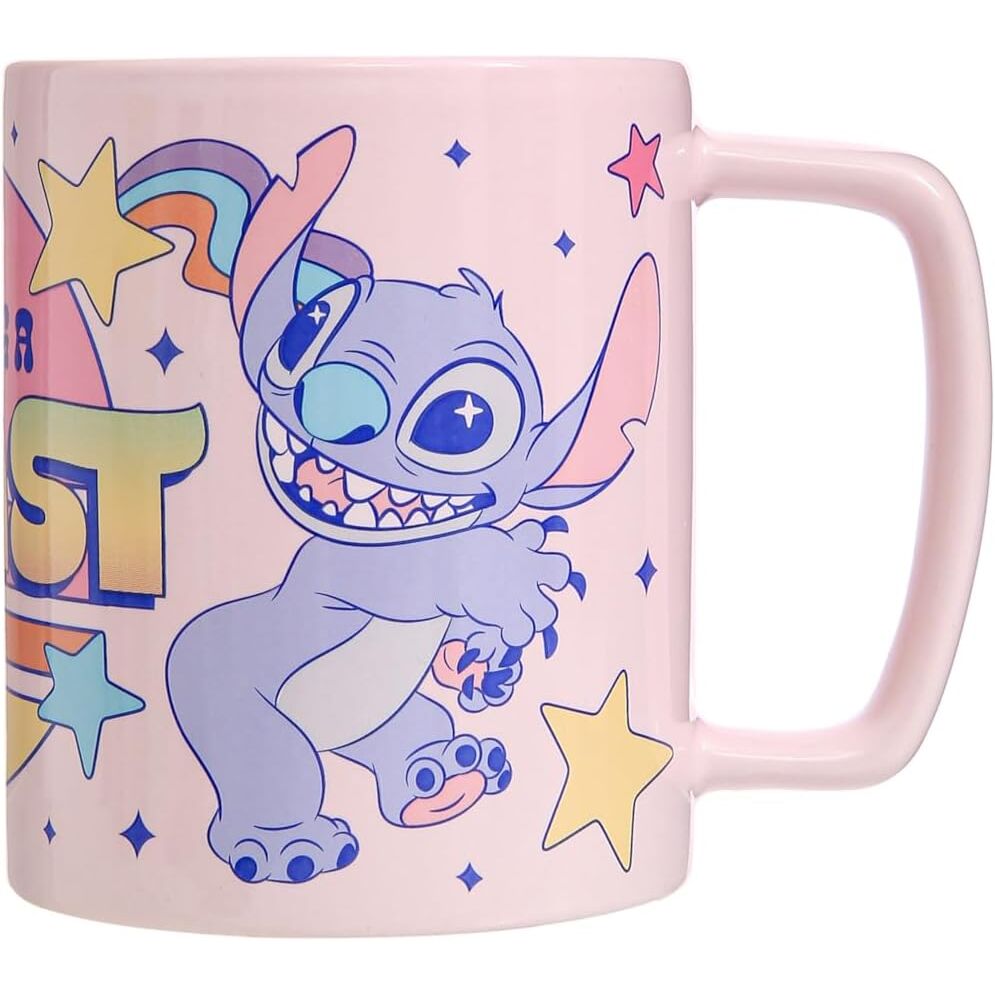 Disney Angel & Stitch Mug med Gosedjur Lock 440ml
