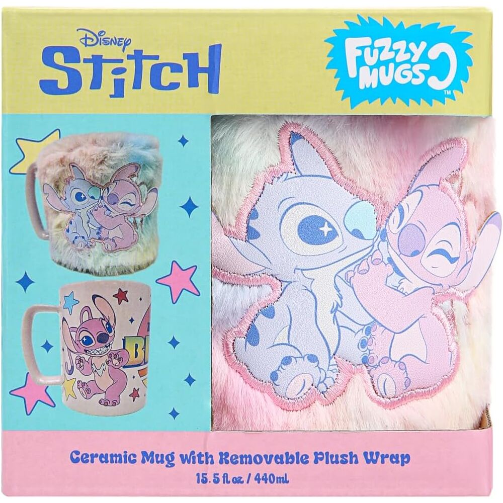 Disney Angel & Stitch Mug med Gosedjur Lock 440ml
