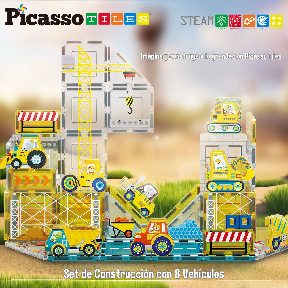 Magnetiska Block + 8 Fordon