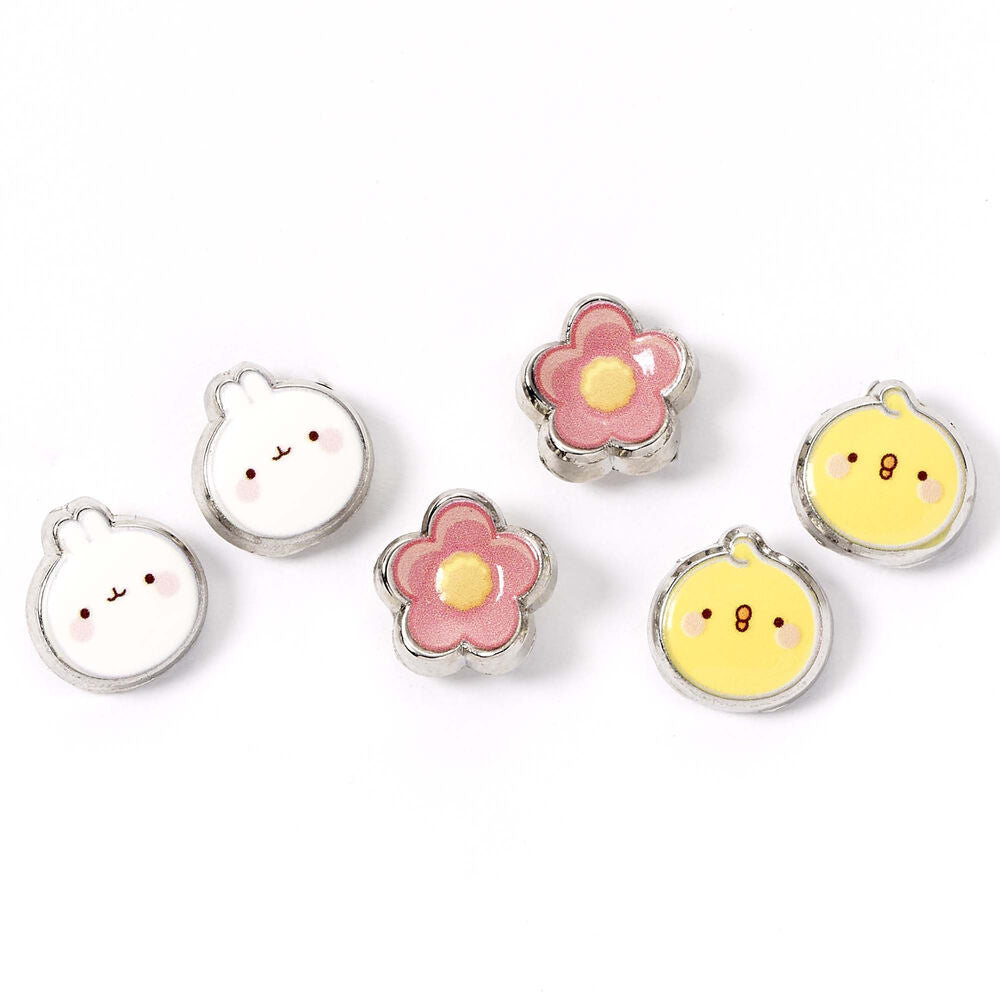 Molang set med 3 par örhängen