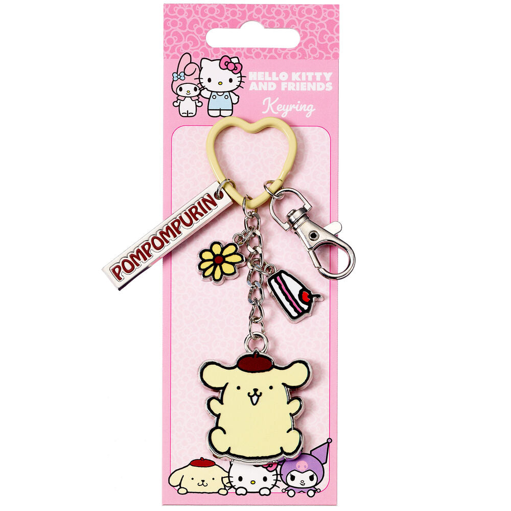 Hello Kitty Pompompurin Nyckelring