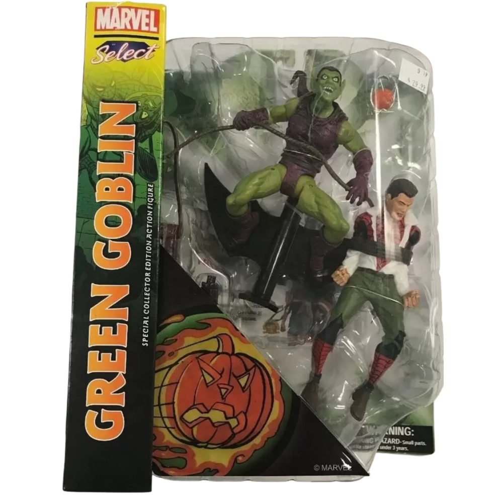 Marvel Select Duende Verde & Peter Parker Green Goblin Figur 15 cm
