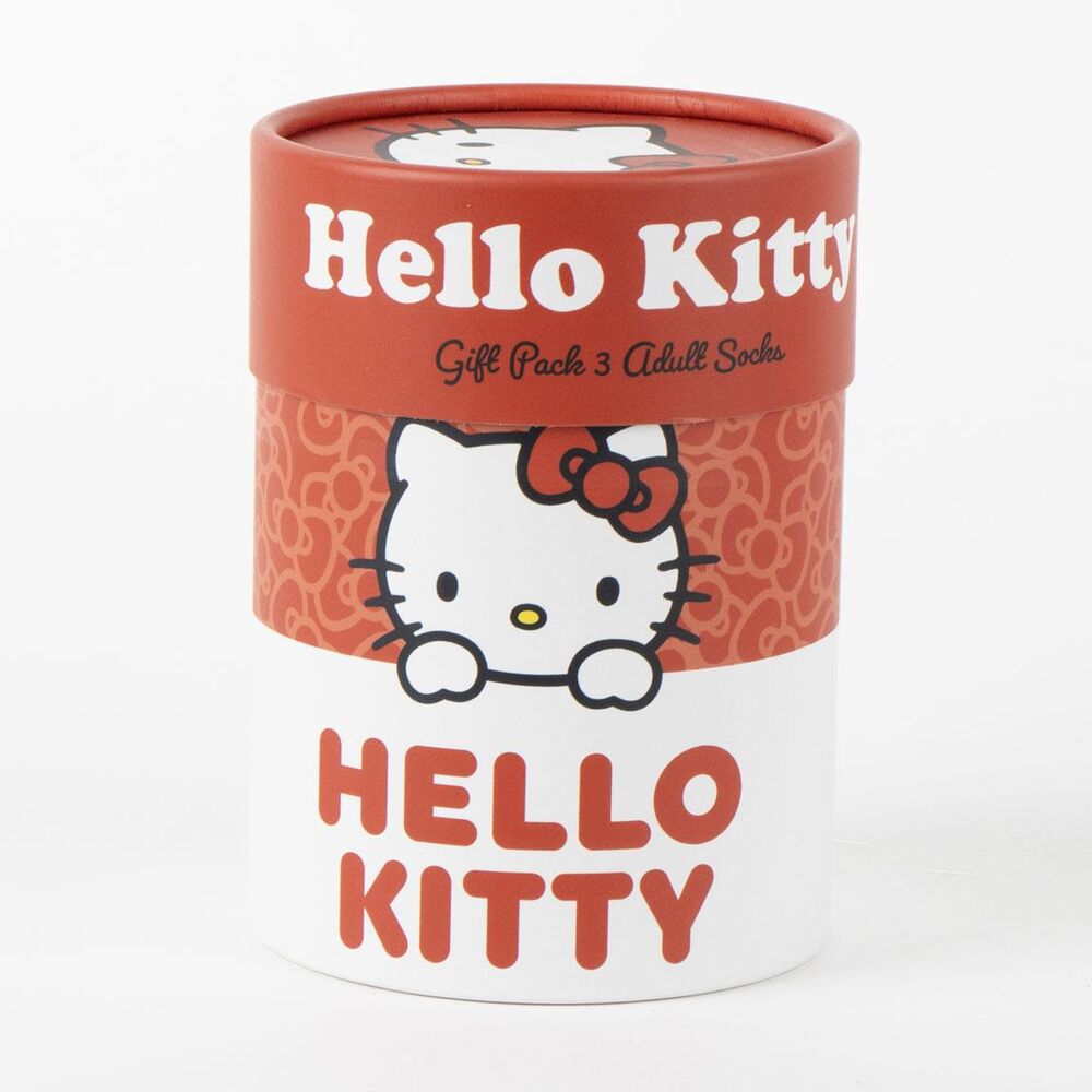 Hello Kitty Pack med 3 vuxensockar