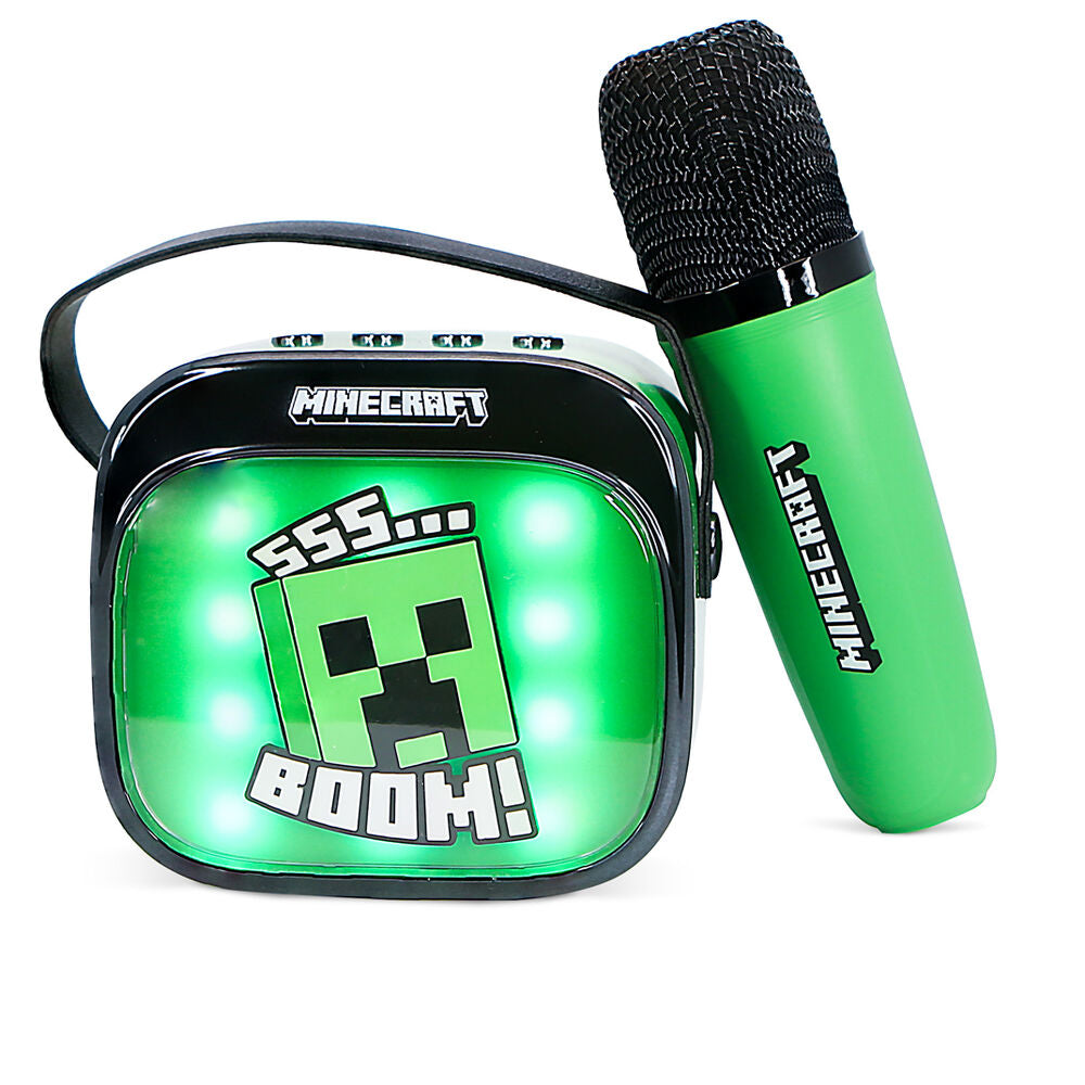 Minecraft LED Karaoke Högtalare och Mikrofon