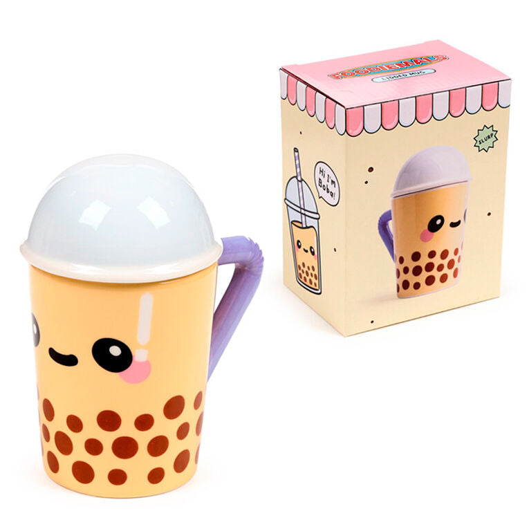 Foodiemals Boba Bubble Tea Mug med Lock 300ml
