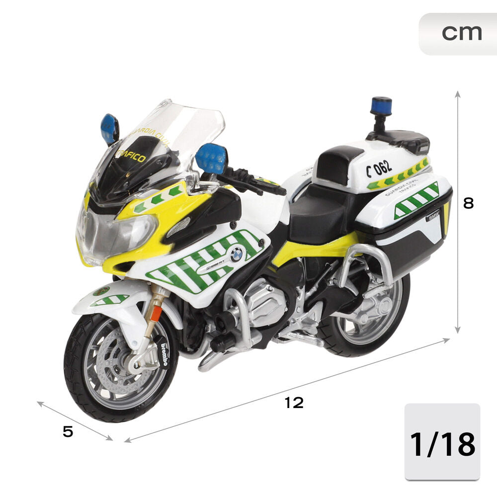 BMW R 1200 Civil Guard Motorcykel i Metall 1:18
