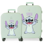 Disney Stitch Lekfullt Set 2 ABS Ryggsäck med Hjul Resväskor 55-70cm