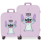 Disney Stitch Lekfullt Set av 2 ABS Ryggsäckar med Hjul - Resväskor 55-70 cm