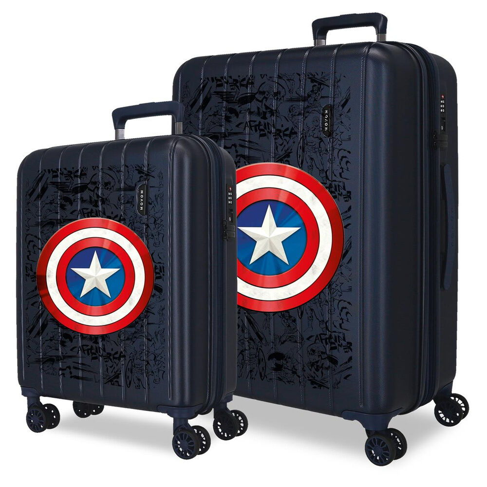 Marvel Captain America Hero ABS Ryggsäck med Hjul suitcase set 55/65cm