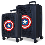 Marvel Captain America Hero ABS Ryggsäck med Hjul suitcase set 55/65cm