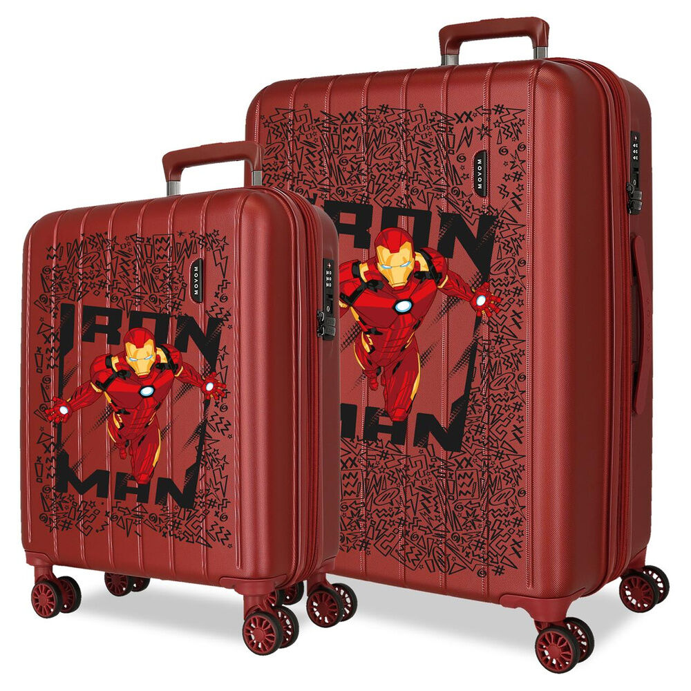 Marvel Iron Man Hero ABS Ryggsäck med Hjul suitcase set 55/65cm